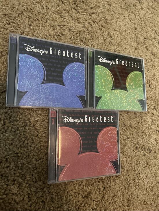 Other - Disney Greatest Volume 1, 2 & 3 CD Audio Music Jewel Case Vintage 2001 2002 Disk